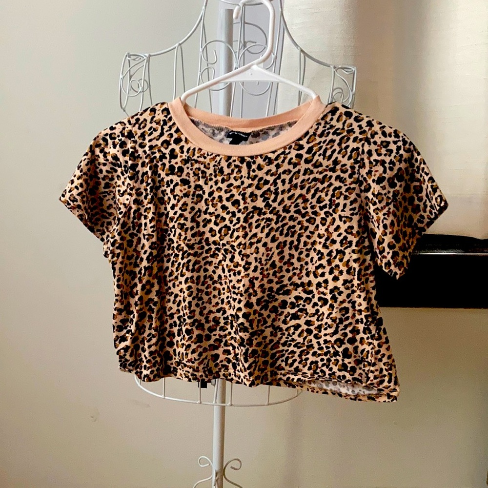 Art Class Leopard Crop Top